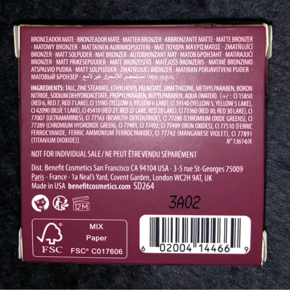 Benefit Cosmetics Hoola Matte Bronzer. Dark, Tan, Tone, Tint, Shade, Blend, Deep - Picture 5 of 5